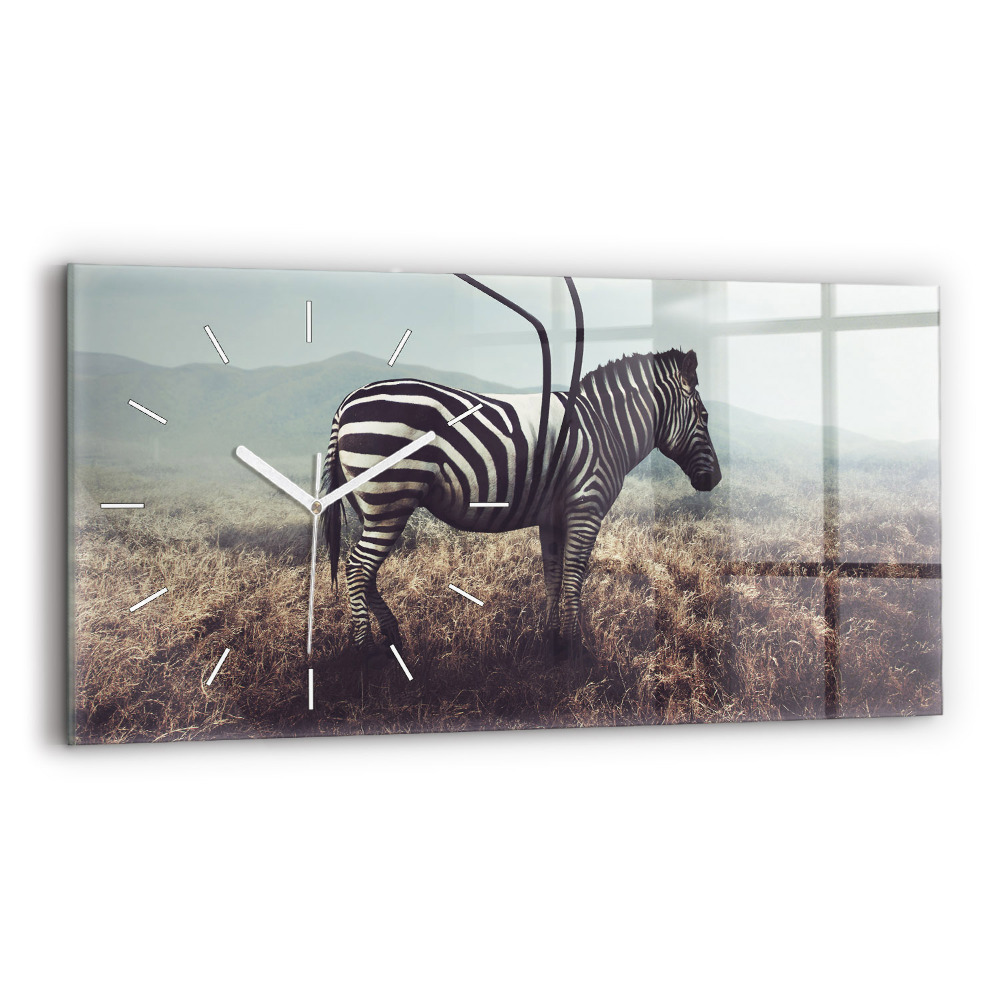 Zegar szklany Zebra – Abstrakcja