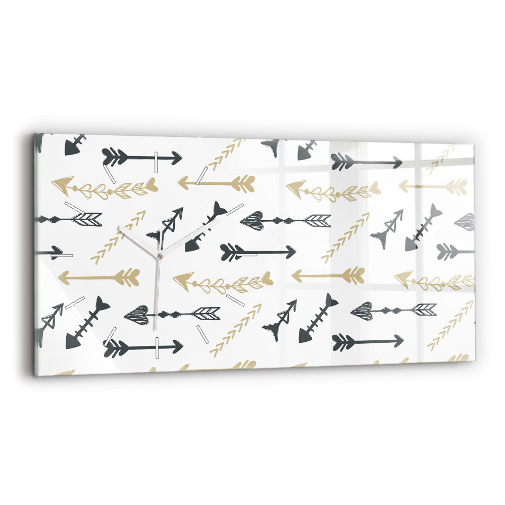 Zegar szklany Geometryczny wzór hipsterski