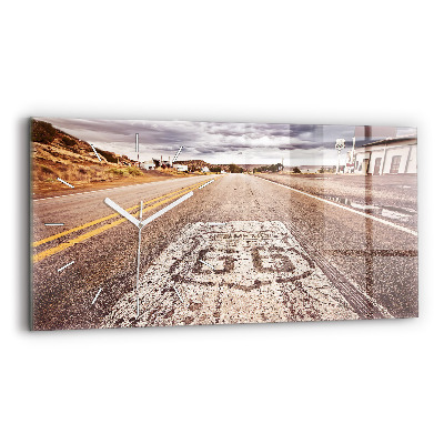 Zegar szklany droga Route 66 USA