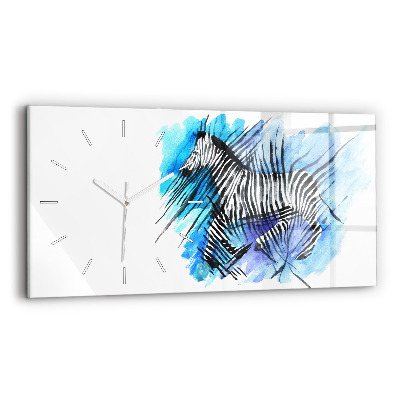 Zegar szklany Malowana zebra