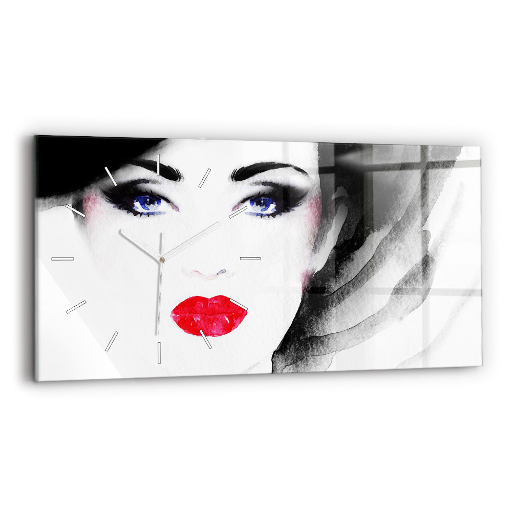 Zegar szklany Portret kobiety