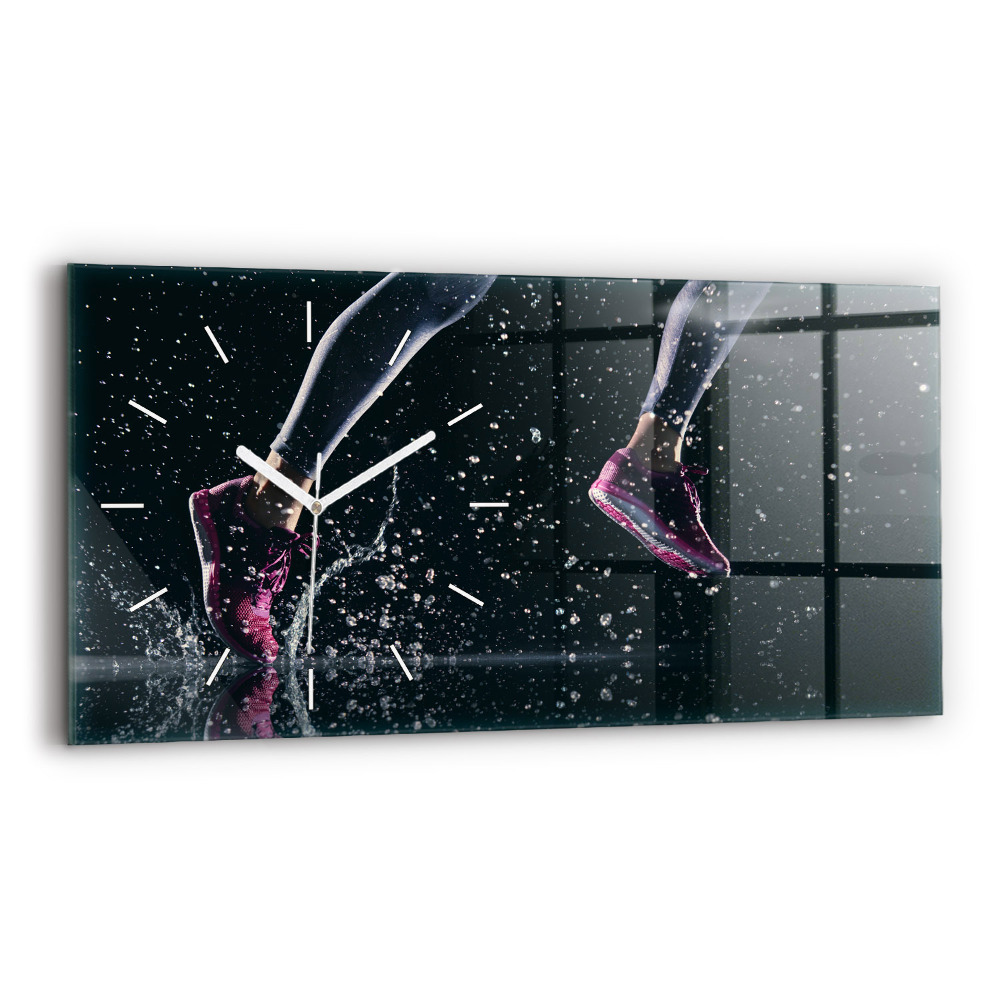 Zegar szklany Zdrowy styl życia i bieg