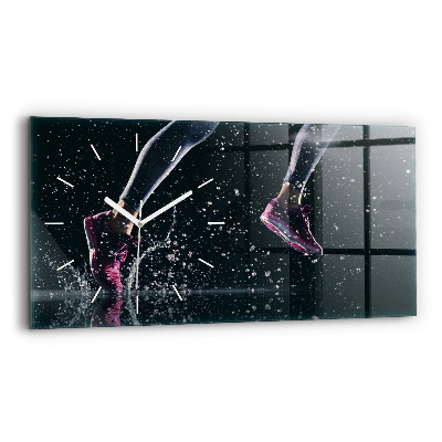 Zegar szklany Zdrowy styl życia i bieg