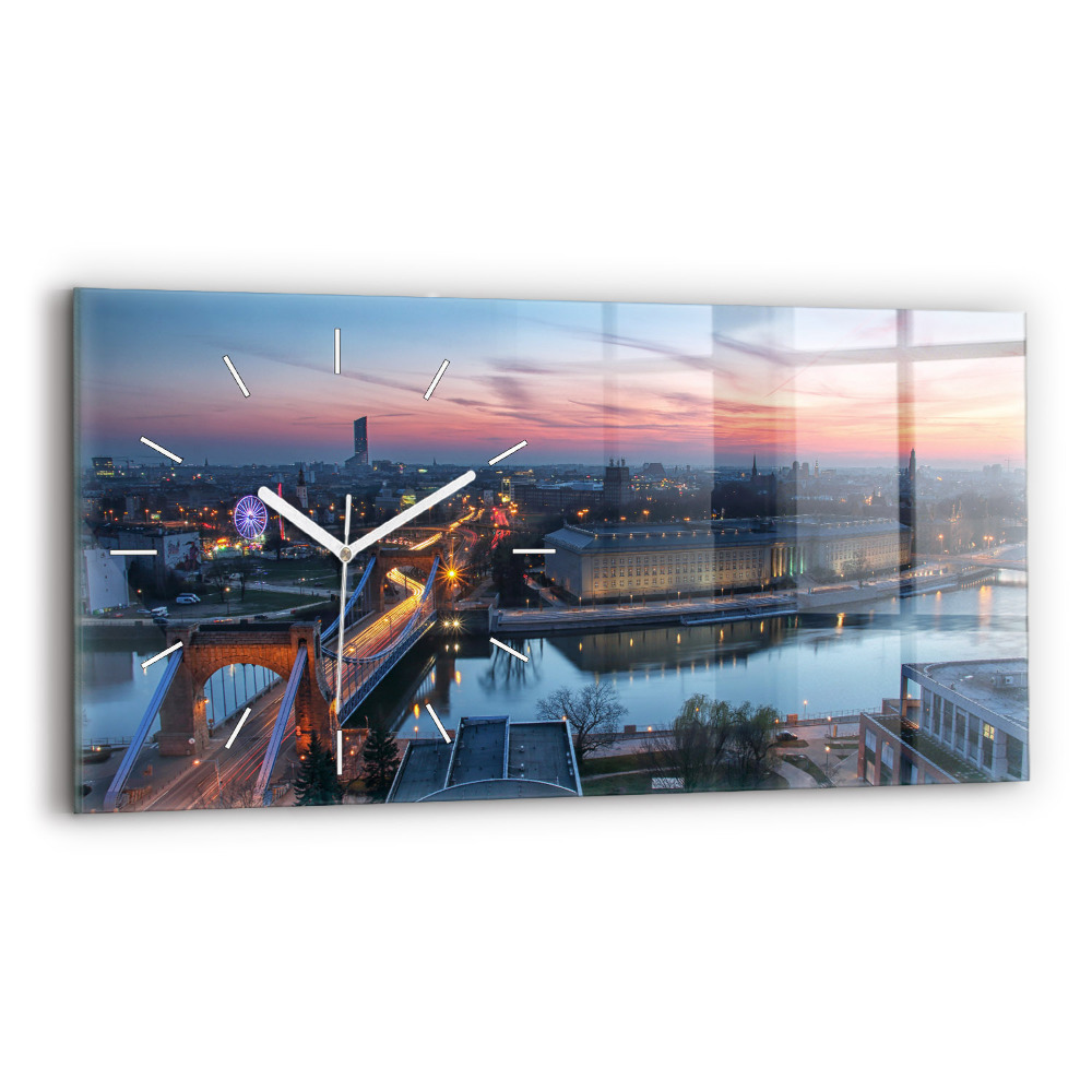 Zegar szklany Wrocław z drona