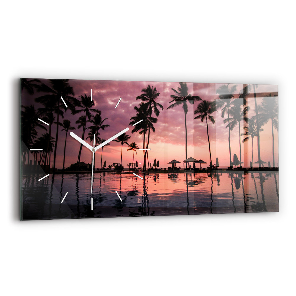 Zegar szklany Palmy na Hawajach
