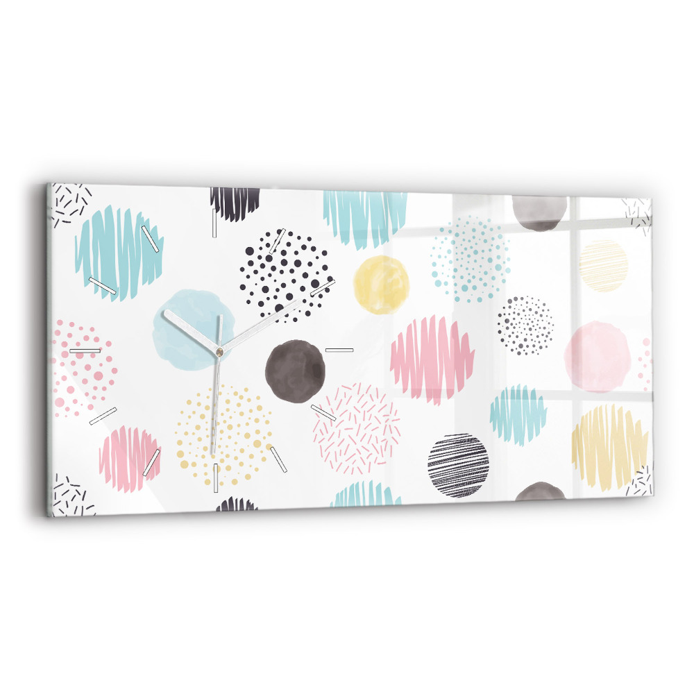 Zegar szklany Geometryczny wzór