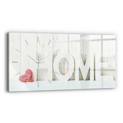 Zegar szklany Napis dom