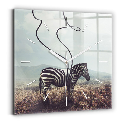 Zegar szklany Zebra – Abstrakcja
