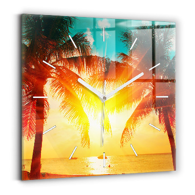 Zegar szklany Wakacje Odpoczynek Lato