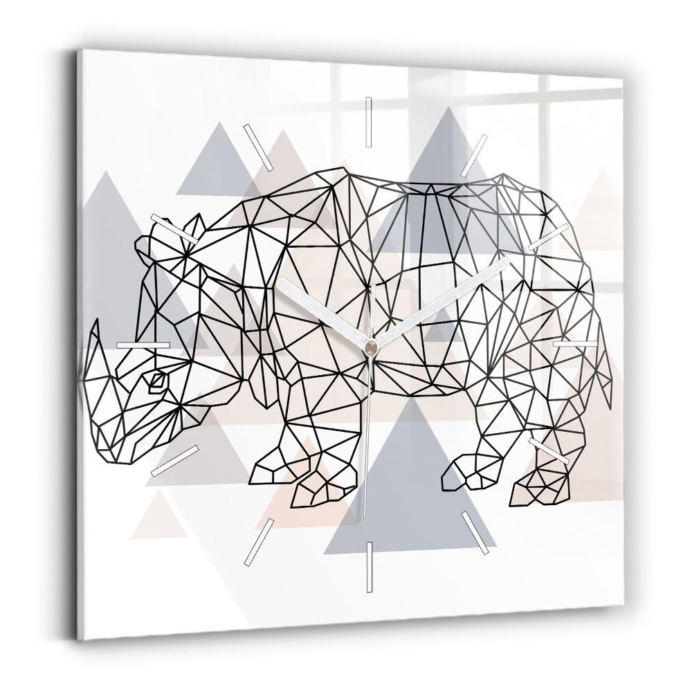 Zegar szklany Geometryczny Wzór