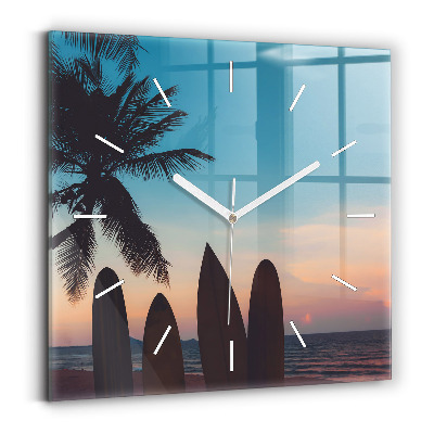 Zegar szklany Surfing na plaży