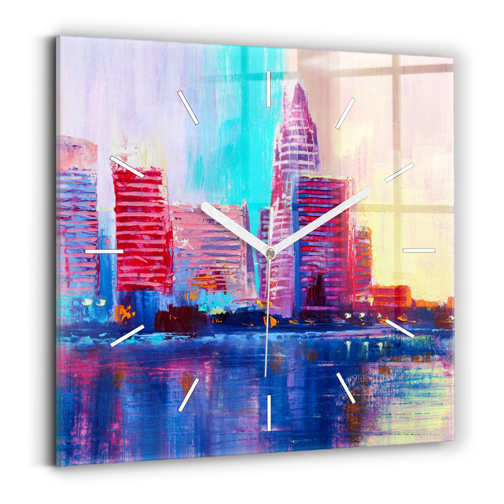 Zegar szklany Abstrakcja drapaczy chmur