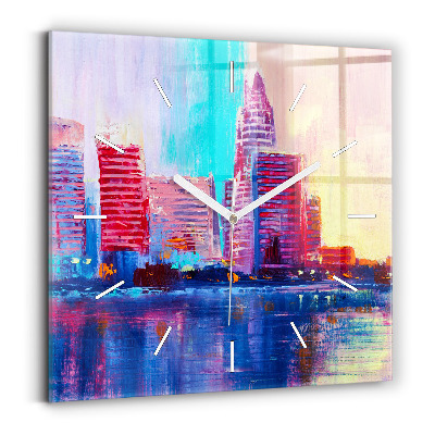 Zegar szklany Abstrakcja drapaczy chmur