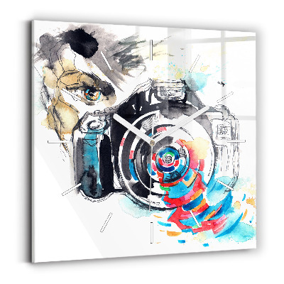 Zegar szklany Kobieta fotograf