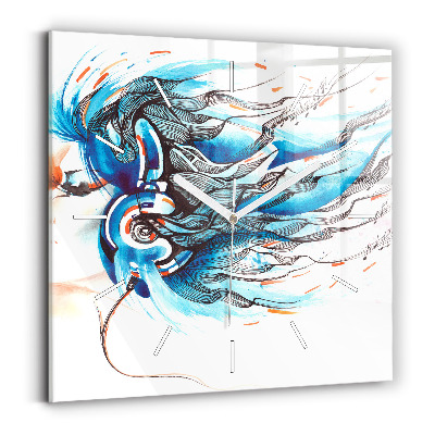 Zegar szklany Ilustracja słuchawki