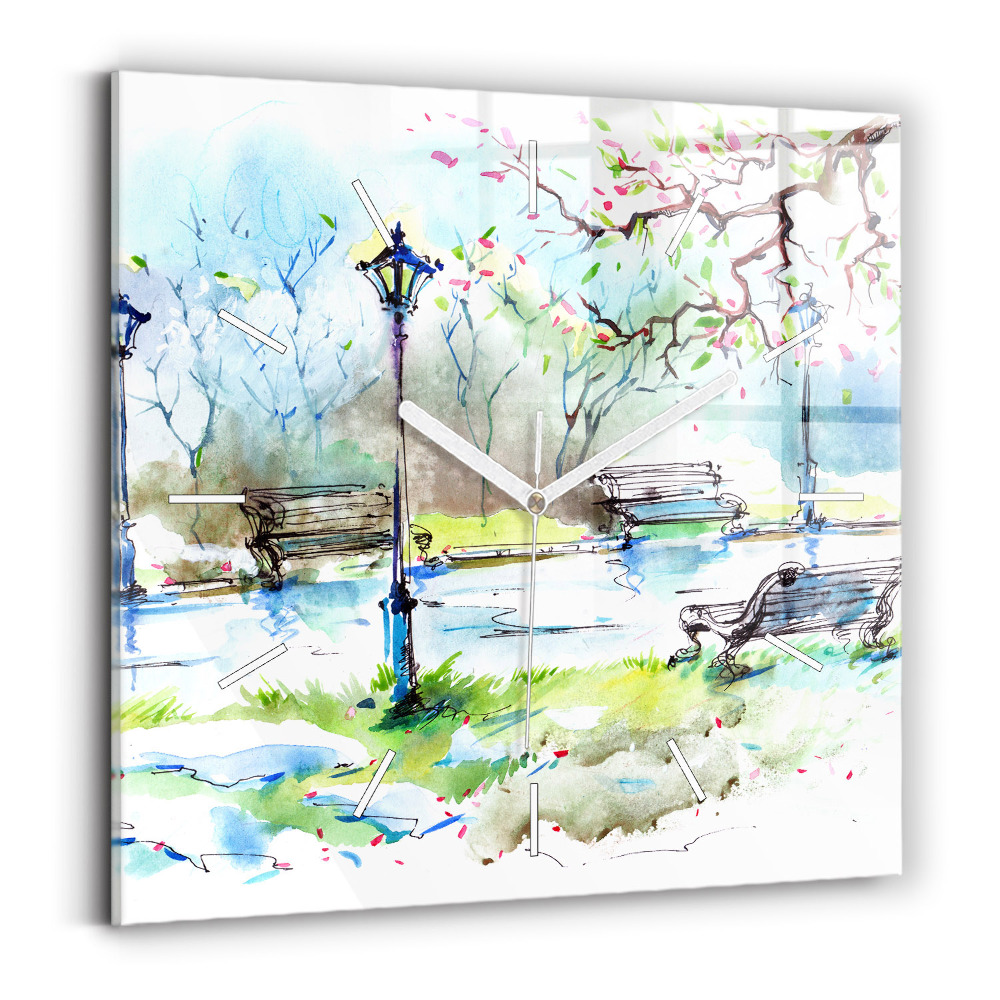 Zegar szklany Malownicza wiosna