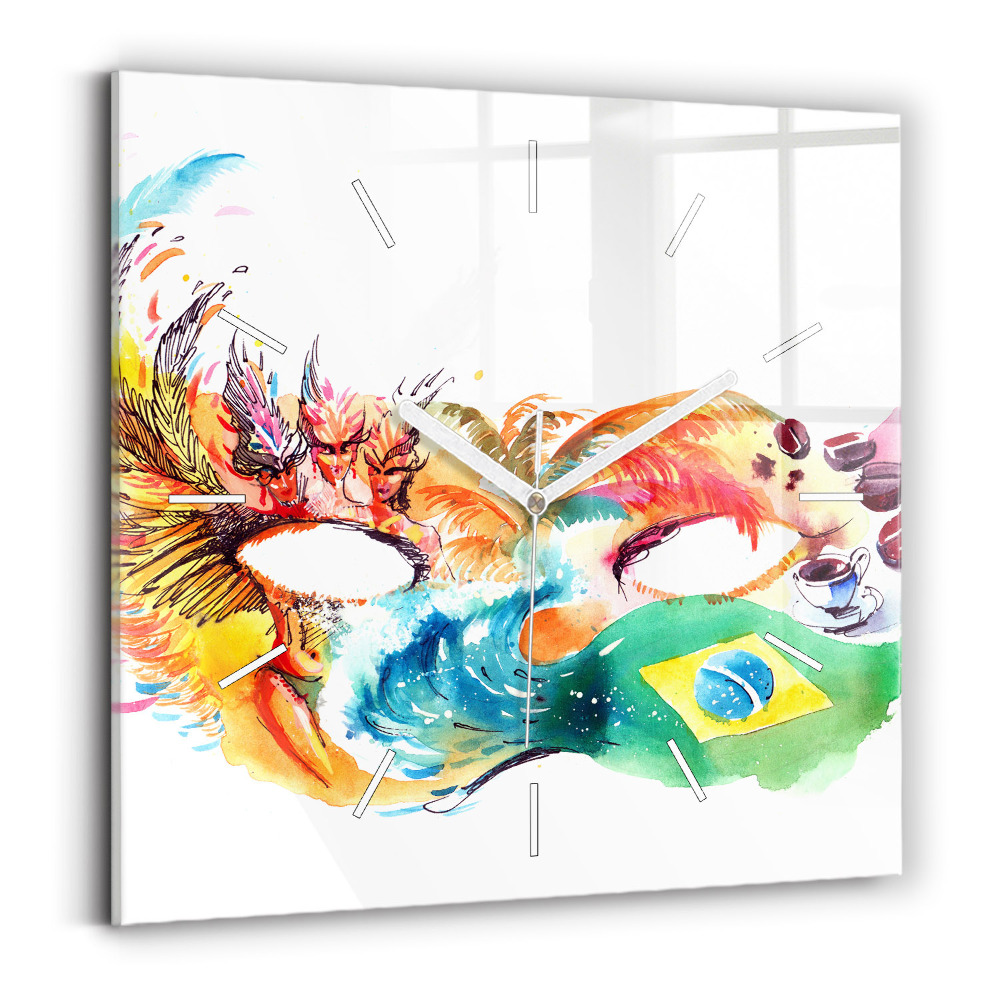 Zegar szklany Kultura - flaga Brazylii