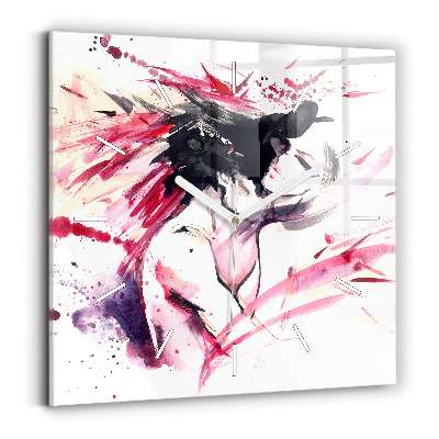 Zegar szklany Abstrakcja kochanków