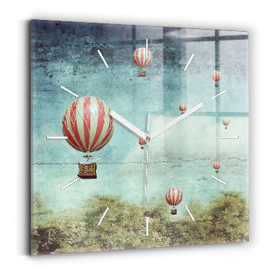 Zegar szklany Malowane balony