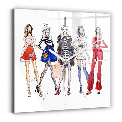 Zegar szklany Modne dziewczyny