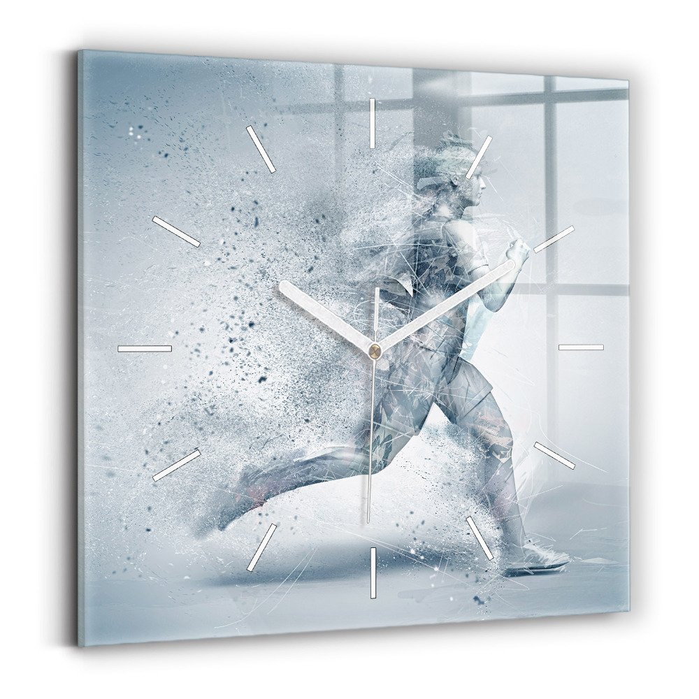 Zegar szklany Biegnący człowiek