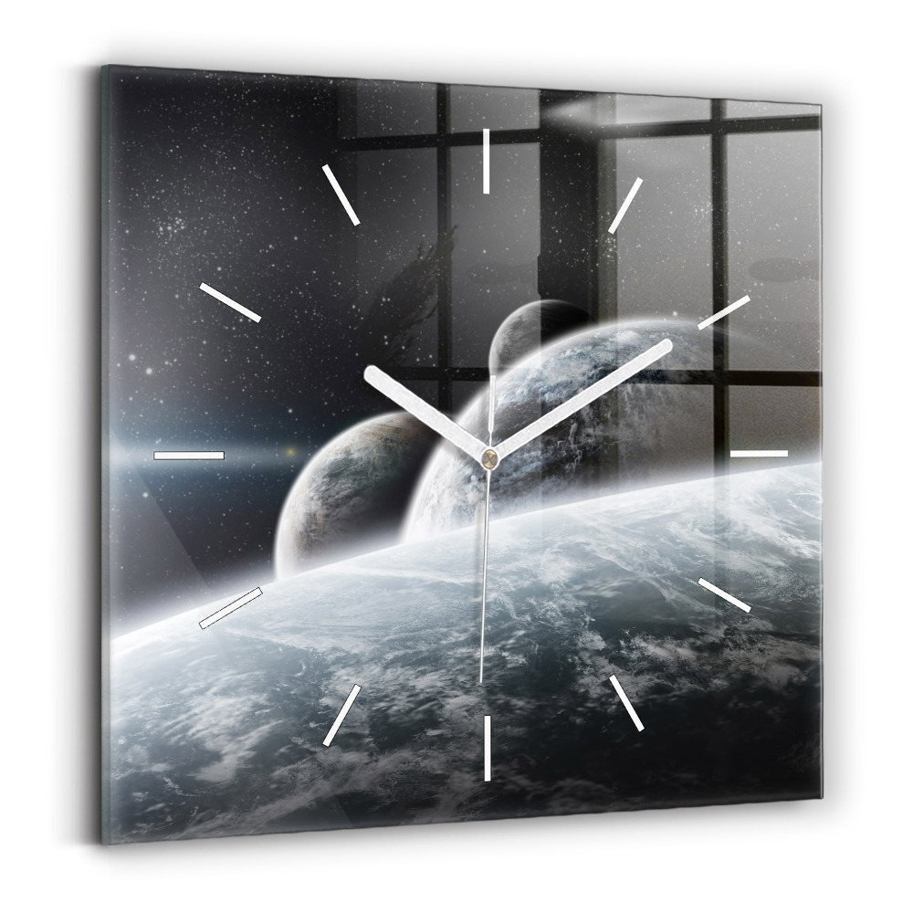 Zegar szklany Kosmos i planety