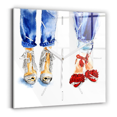 Zegar szklany Kobiece Szpilki