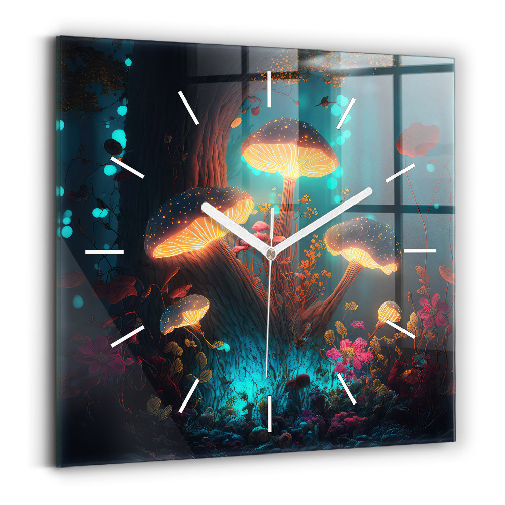 Zegar szklany Las i magiczne grzyby