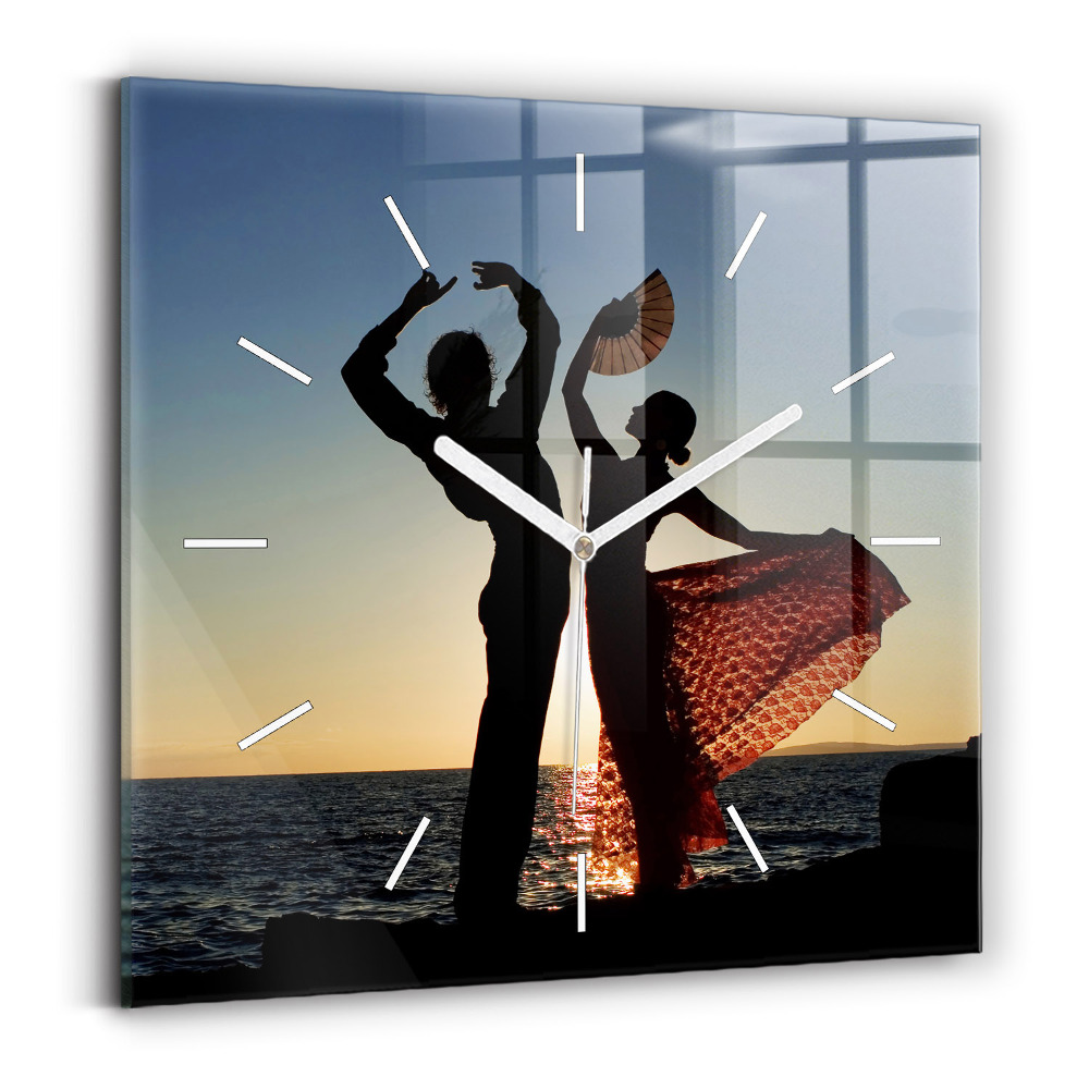 Zegar szklany Hiszpański taniec na morzu
