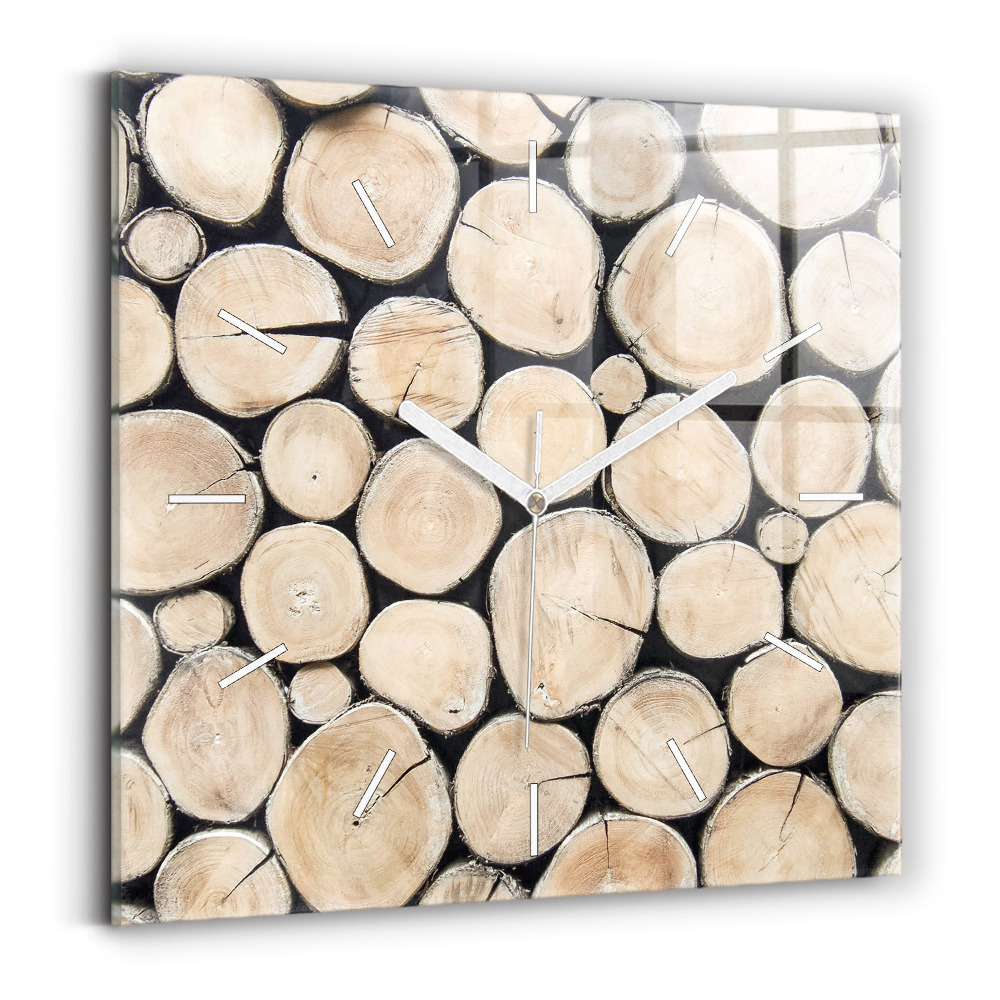 Zegar szklany Ścięte pieńki drzewa