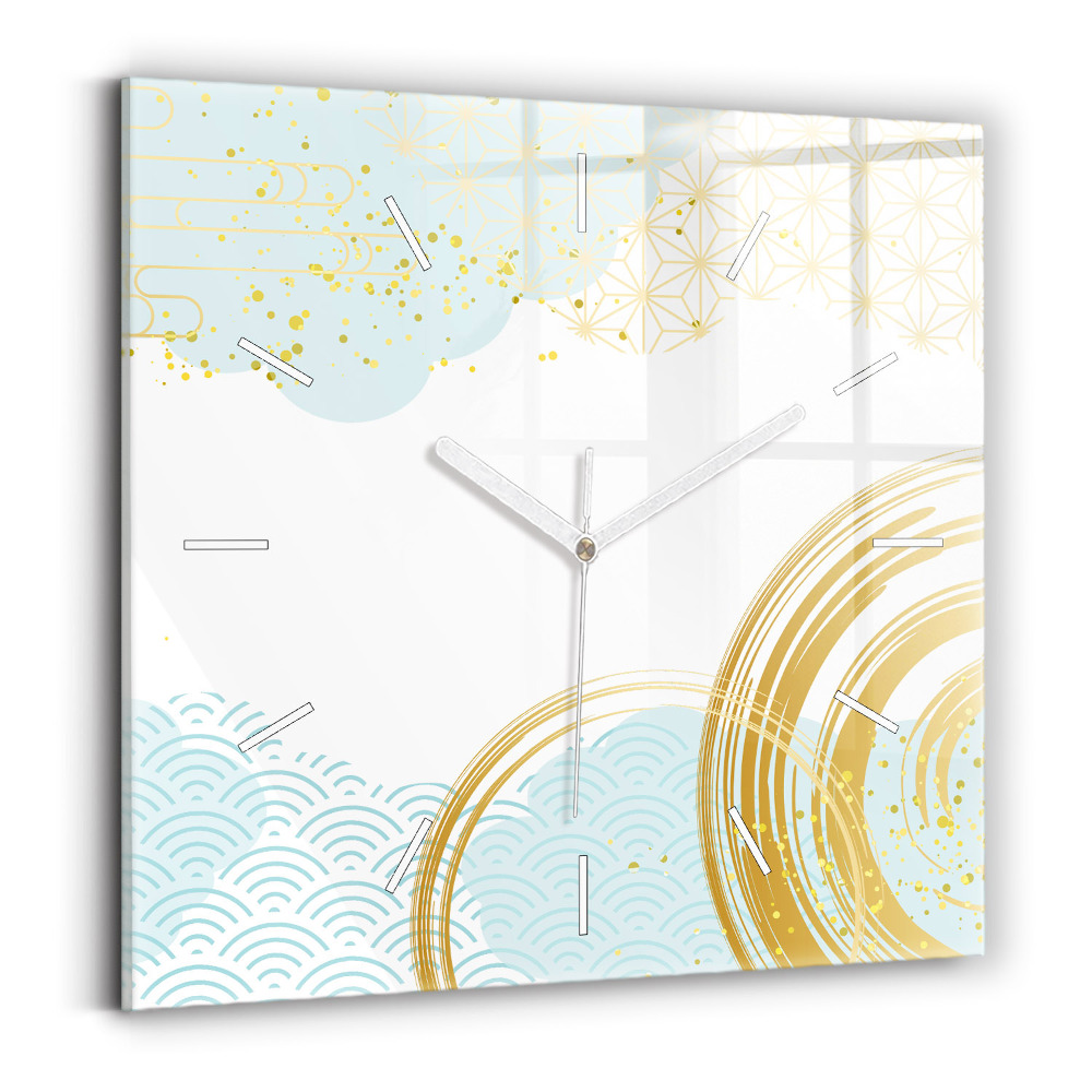 Zegar szklany Dekoracyjny wzór