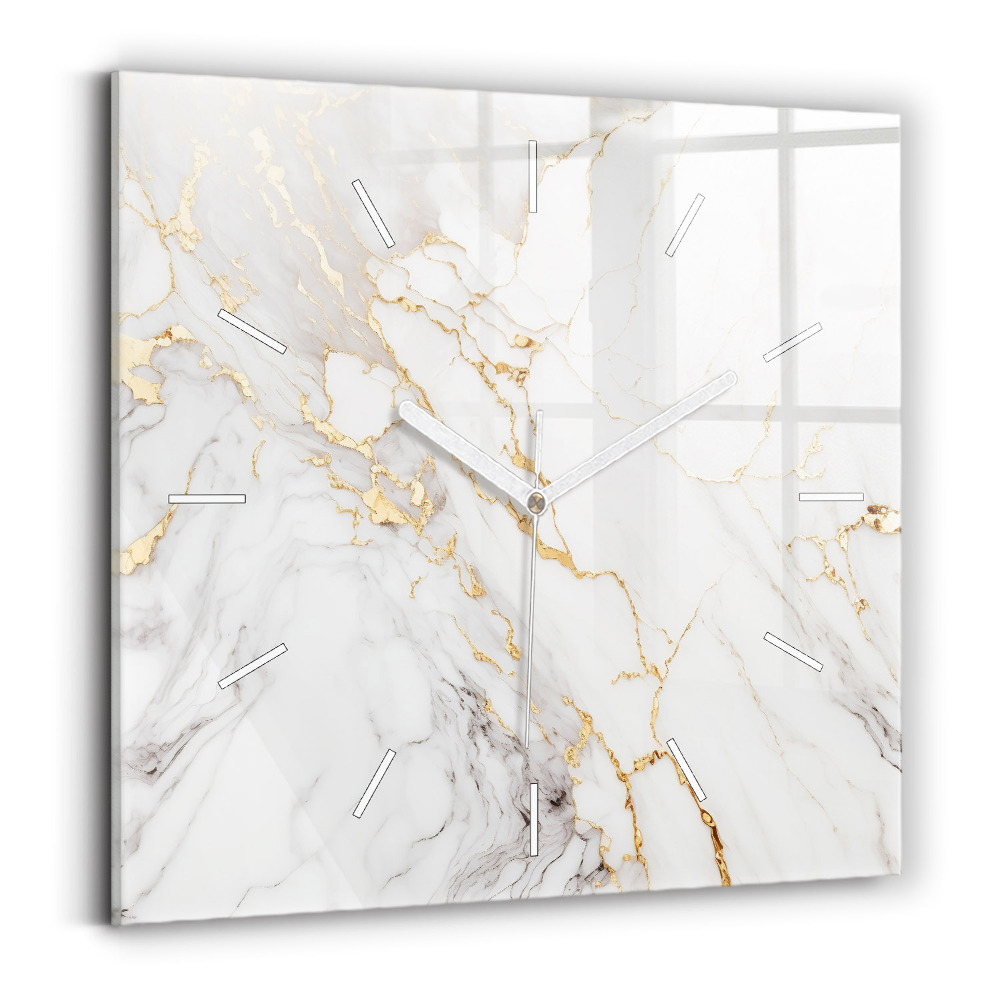 Zegar szklany Marmur ozdobny