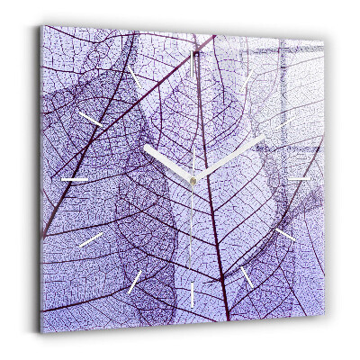 Zegar szklany Liście – natura