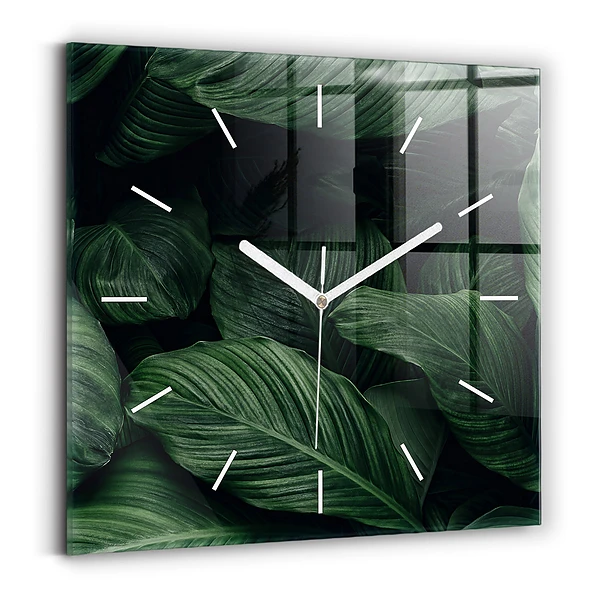 Zegar szklany Tropikalna monstera