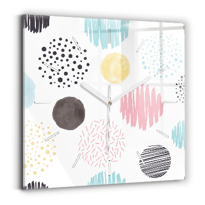 Zegar szklany Geometryczny wzór