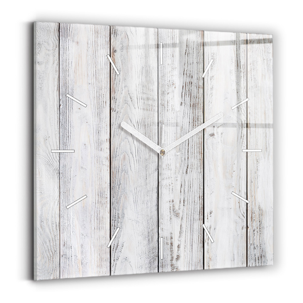 Zegar szklany Pomalowane deski