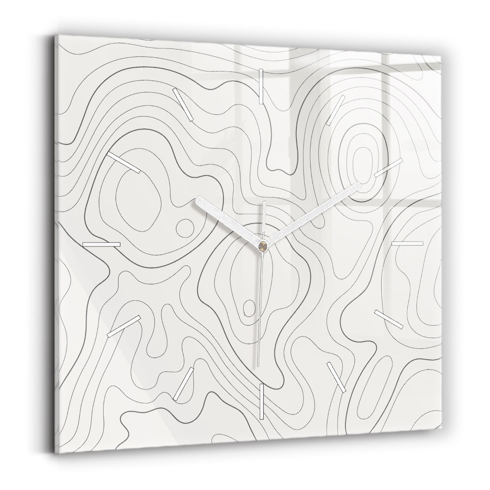 Zegar szklany Plamy abstrakcja