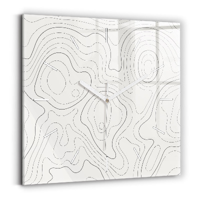 Zegar szklany Plamy abstrakcja