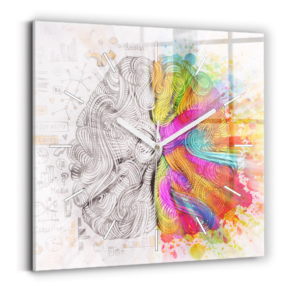 Zegar szklany Abstrakcja mózg