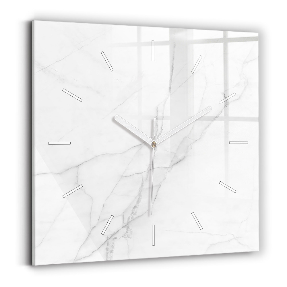 Zegar szklany Dekoracyjny marmur