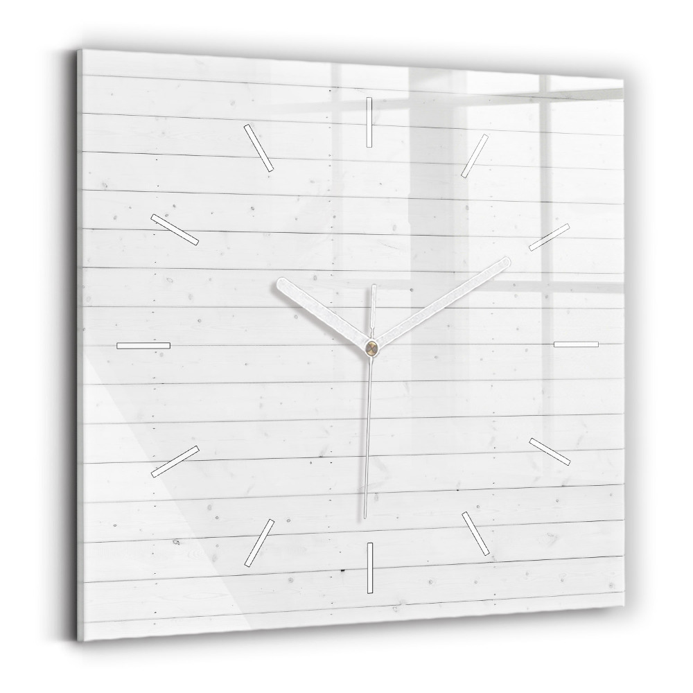 Zegar szklany Panele drewniane wzór