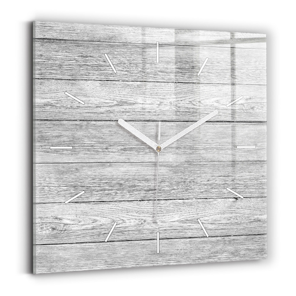 Zegar szklany Panele drewniane