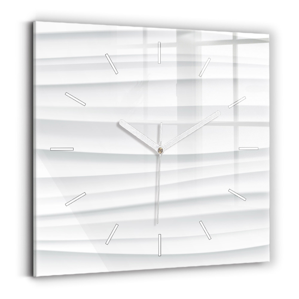 Zegar szklany Fale tekstura