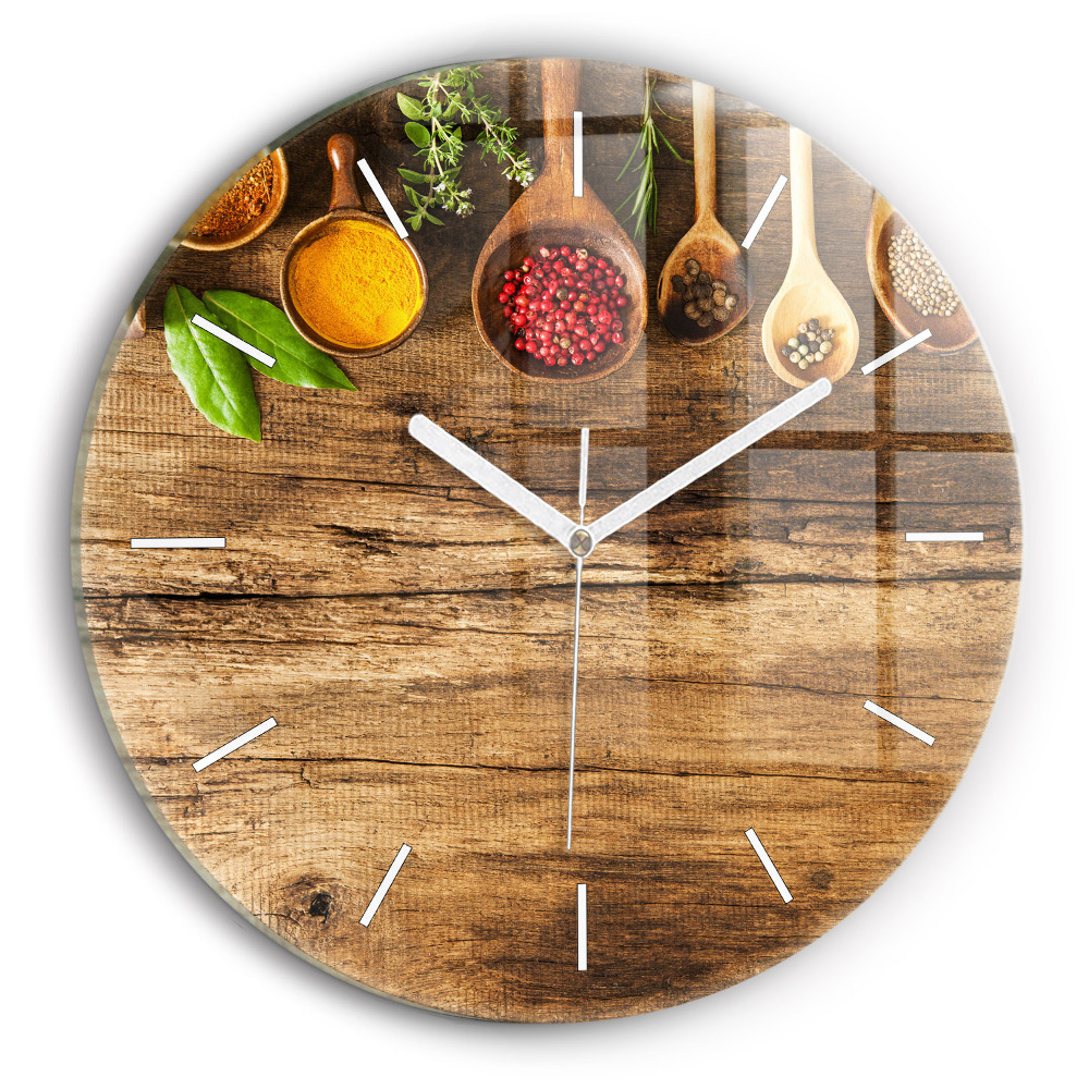 Zegar szklany Łyżki przypraw