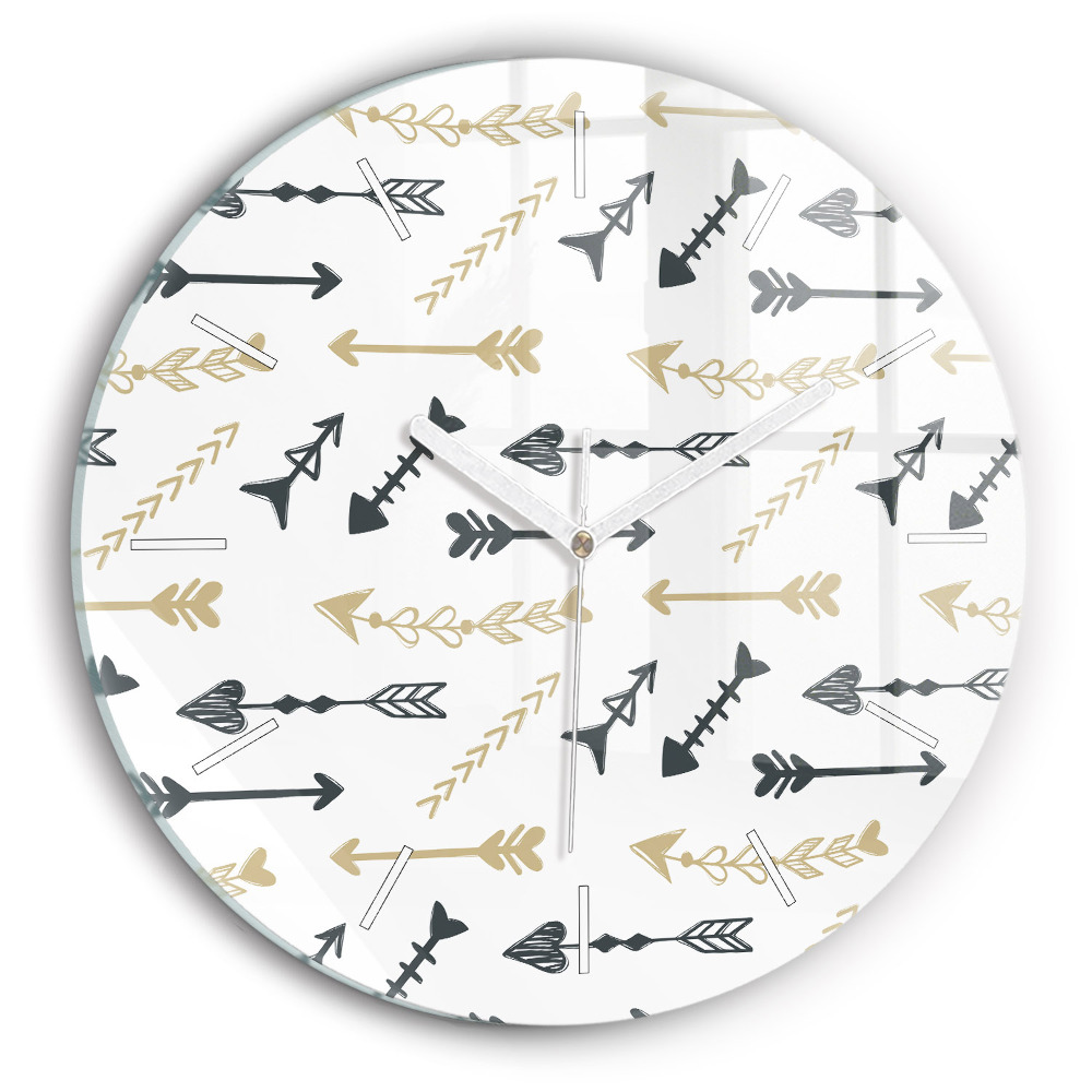 Zegar szklany Geometryczny wzór hipsterski