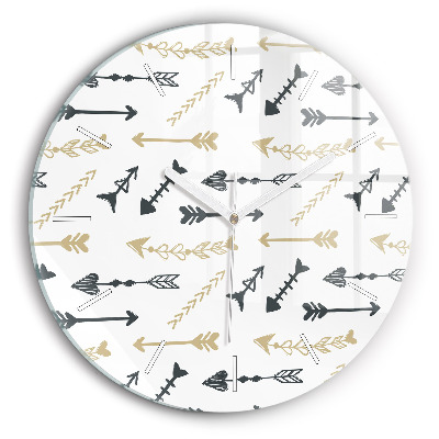 Zegar szklany Geometryczny wzór hipsterski