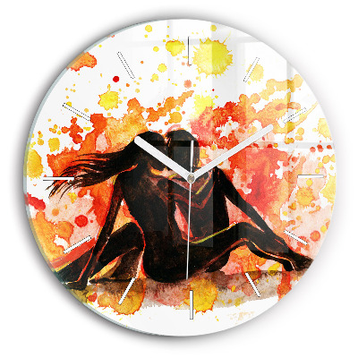 Zegar szklany Miłość i zakochana para