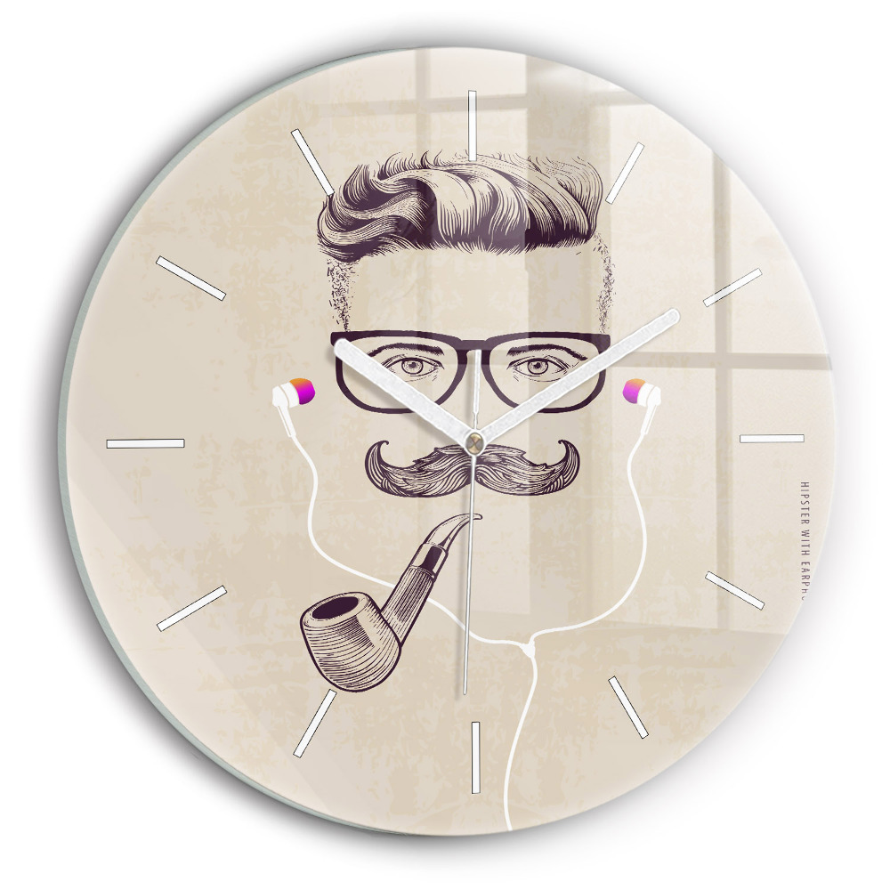 Zegar szklany Mężczyzna z fajką