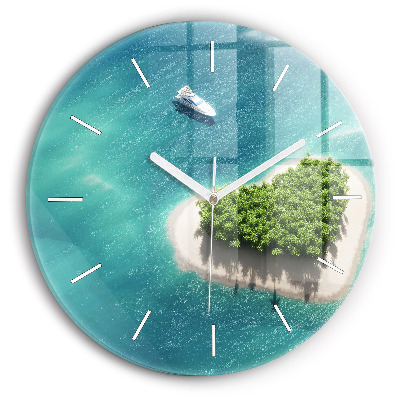 Zegar szklany Wyspa serce