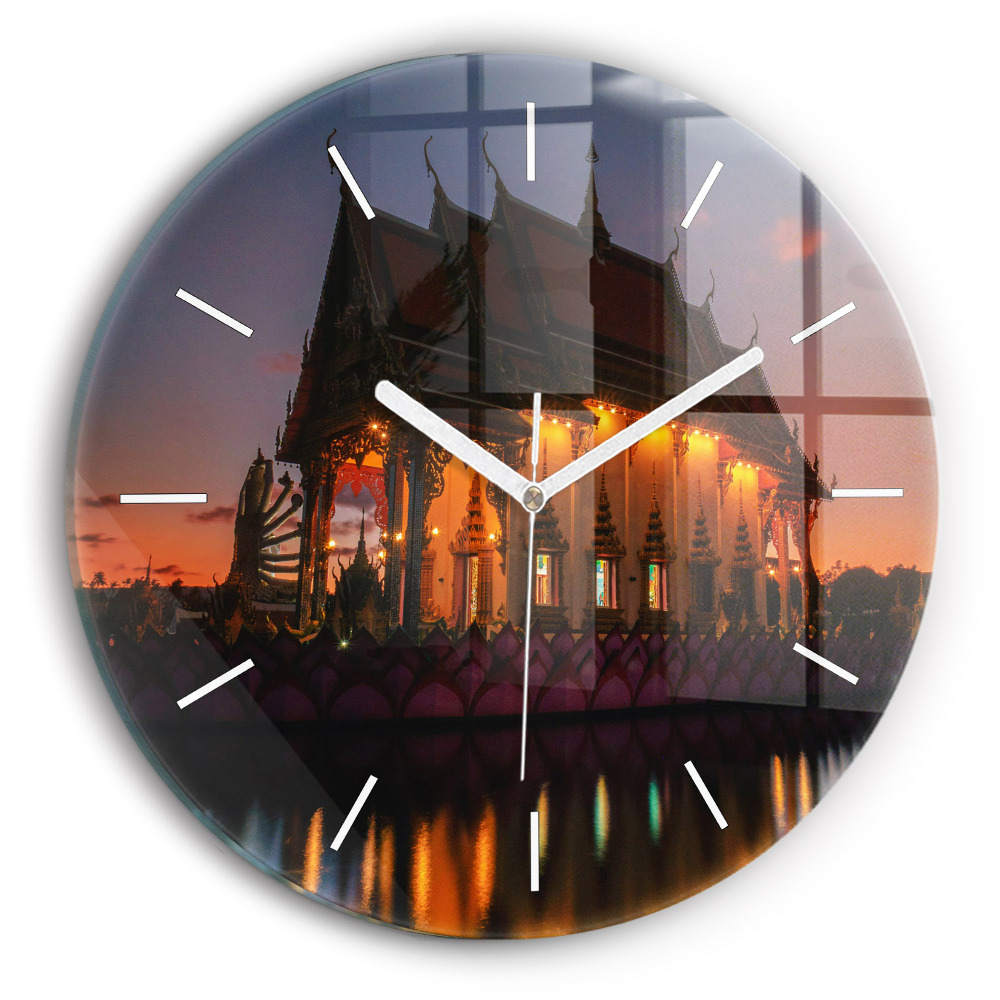 Zegar szklany Świątynia w Bangkok